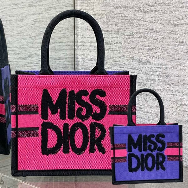 Rare Dior Book Tote Reversible Bag Large Parody del55191