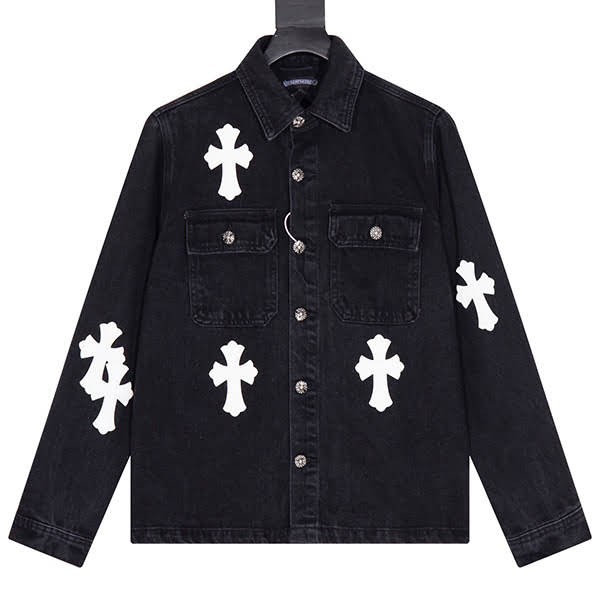CHROME HEARTS Cheap Cemetery Cross Denim Jacket Kuv47695