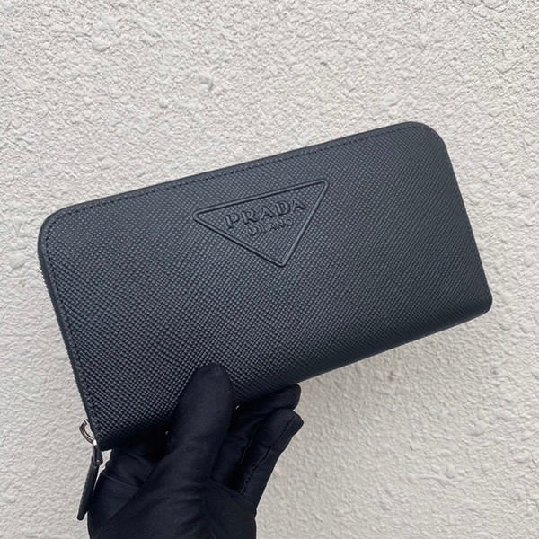 Prada Replica Saffiano Embossed Leather Zip Around Long Wallet Black 2ML317_2D1Q_F0002 Prada Replica Saffiano Embossed Leather Zip Around Long Wallet Black 2ML317_2D1Q_F0002