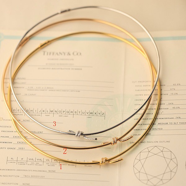 Secured Tiffany Knot Necklace Cheap Tib11634