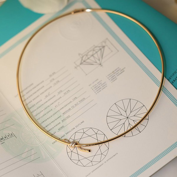 Secured Tiffany Knot Necklace Cheap Tib11634