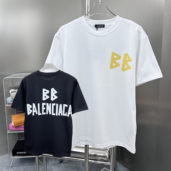 No.1 popular Balenciaga T-shirt replica unisex logo 2 colors bat96318