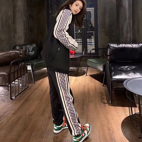 Gucci Stripe Print Design Fake Men's Leisure Sports Luxury Black Tracksuit gus66876 Gucci Stripe Print Design Fake Men's Leisure Sports Luxury Black Tracksuit gus66876