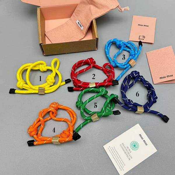 Hard to find Miu Miu cord x nylon bracelet anklet replica 6 colors myt80381