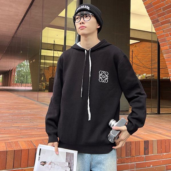 [Cute? New] Loewe☆ Hoodie Wool Copy Black H526Y14 loq46319