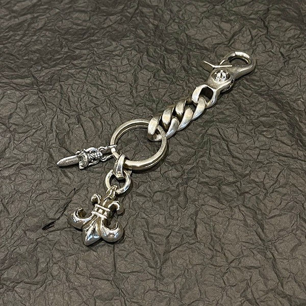 Chrome Hearts BS Flare Keyring Replica ◆ CH Dagger ◆ 925 Silver Kur06234