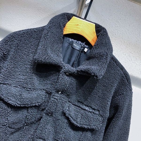 Immediate delivery ◆ Balenciaga fake logo graphic wool fleece jacket bag52014