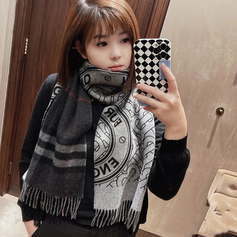 ☆Super popular☆ Burberry copy reversible monogram logo jacquard cashmere scarf Bak76179 ☆Super popular☆ Burberry copy reversible monogram logo jacquard cashmere scarf Bak76179