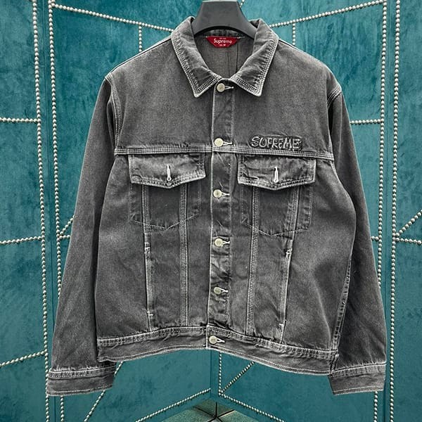 Extremely rare! Supreme Smurf denim trucker jacket replica Shk59814