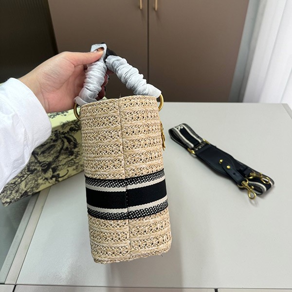 Immediate delivery Lady Dior replica raffia basket bag dea57942