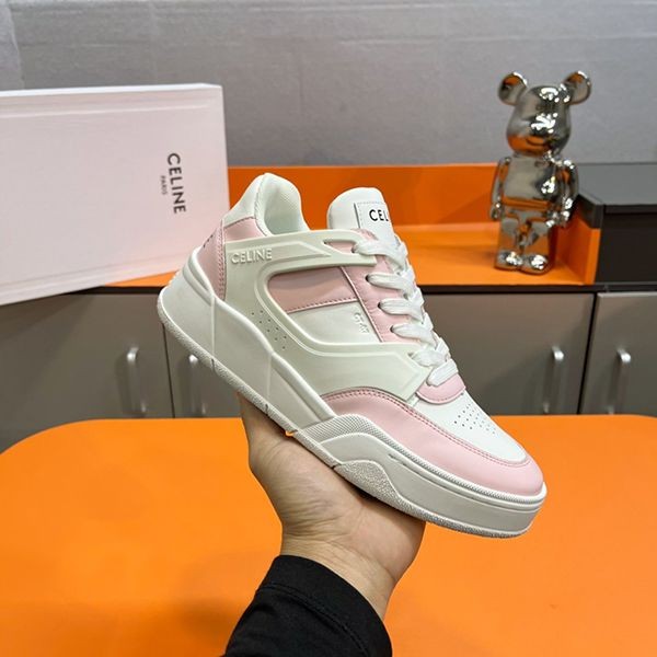 Celine CT-07 Rubber Trim Leather Lace-up Sneakers Replica Cez60341 Celine CT-07 Rubber Trim Leather Lace-up Sneakers Replica Cez60341