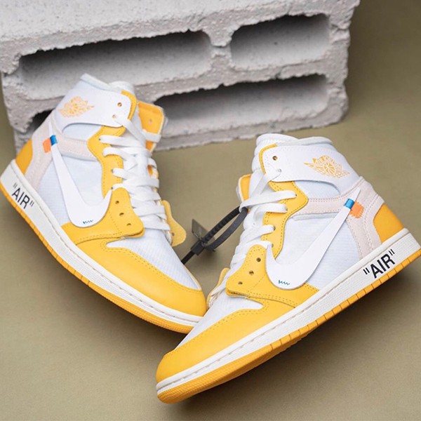 Off-White x Nike Air Jordan 1 Replica "Canary Yellow" nao24835 Off-White x Nike Air Jordan 1 Replica "Canary Yellow" nao24835