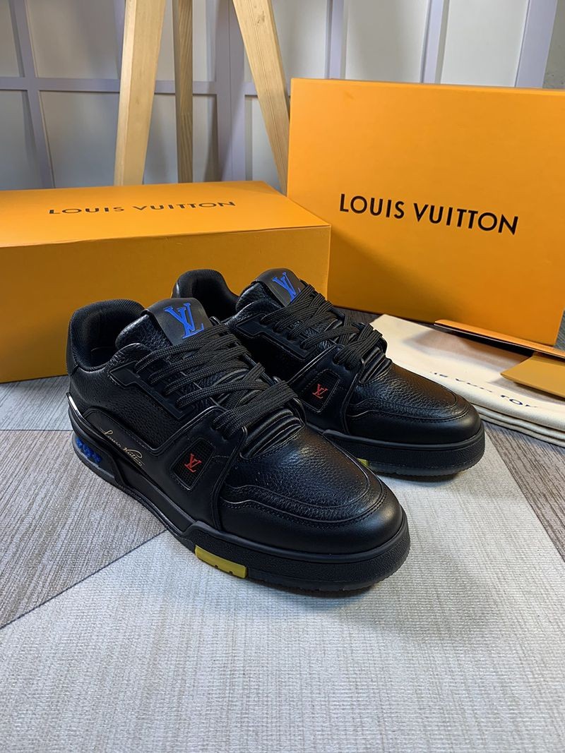 Very popular all over the world? Louis Vuitton LV Trainer Line Replica Sneakers Black 1A8ZQ8