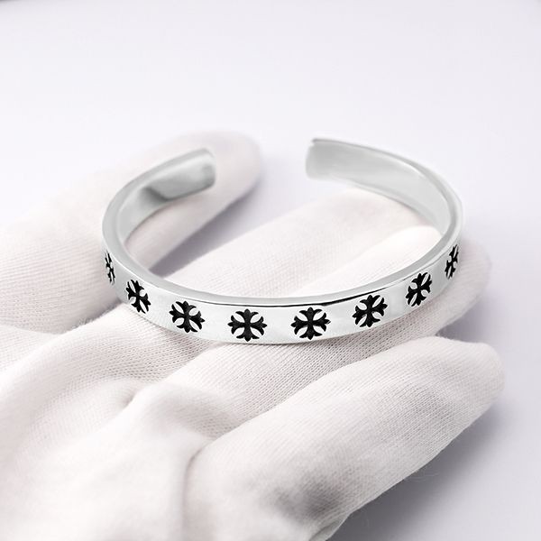 Very popular! Chrome Hearts silver bangle replica Kux05796
