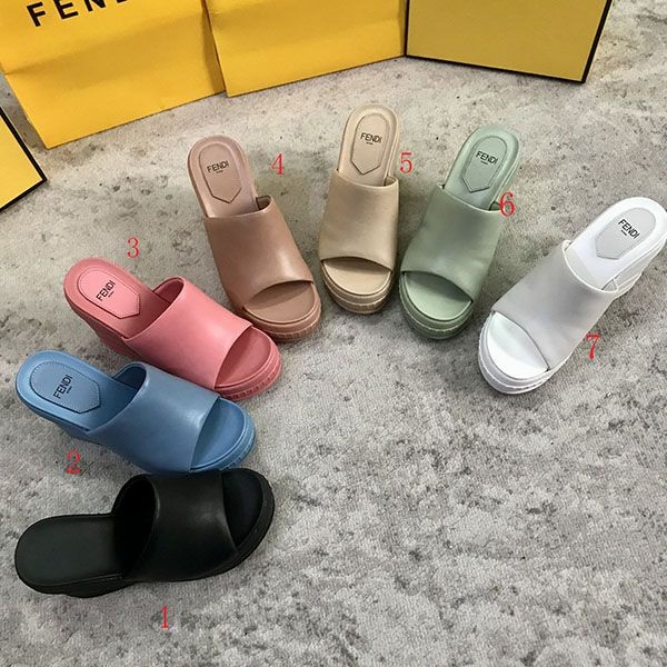 Perfect as a gift Fendi wedge sole platform sandals simple replica fer26373