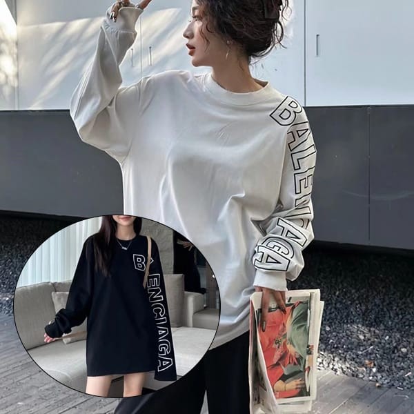 Balenciaga Long Sleeve Outline Oversized T-Shirt Replica 2 Colors 739027TOVV69034 Available Now Balenciaga Long Sleeve Outline Oversized T-Shirt Replica 2 Colors 739027TOVV69034 Available Now