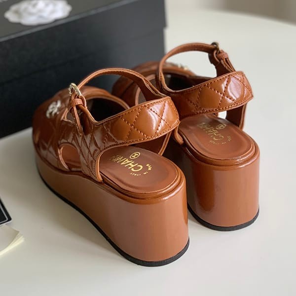 Attention ★ Chanel Replica CC Mark Platform Sandals Mules 4 Colors shn39191