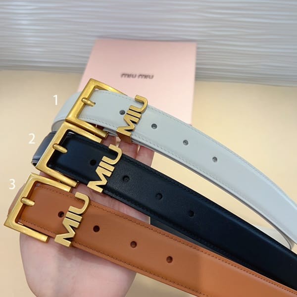 Latest and stylish Miu Miu replica logo metal buckle leather belt 3 colors myi17067 Latest and stylish Miu Miu replica logo metal buckle leather belt 3 colors myi17067
