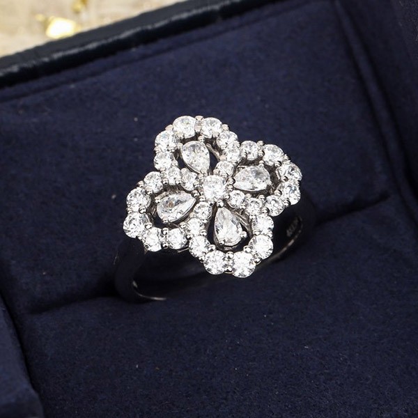 Harry Winston Ring Replica Ring Mini Loop Full Motif Platinum Silver Pt950 Diamond inu72902