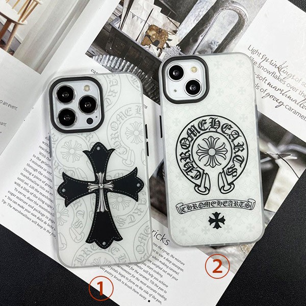 Chrome Hearts iPhone Case 14 Replica CH Cross White Smartphone Case Kus97845