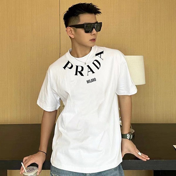 Prada logo print T-shirt replica puk64340 Prada logo print T-shirt replica puk64340