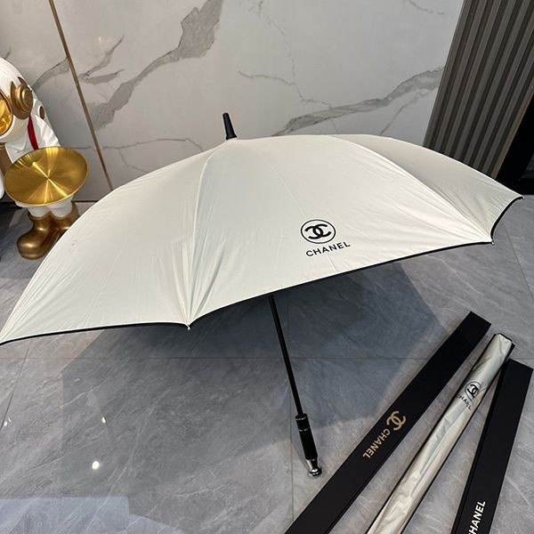 [Women's dream☆] Chanel automatic umbrella for rain and shine, copy☆White shg11254