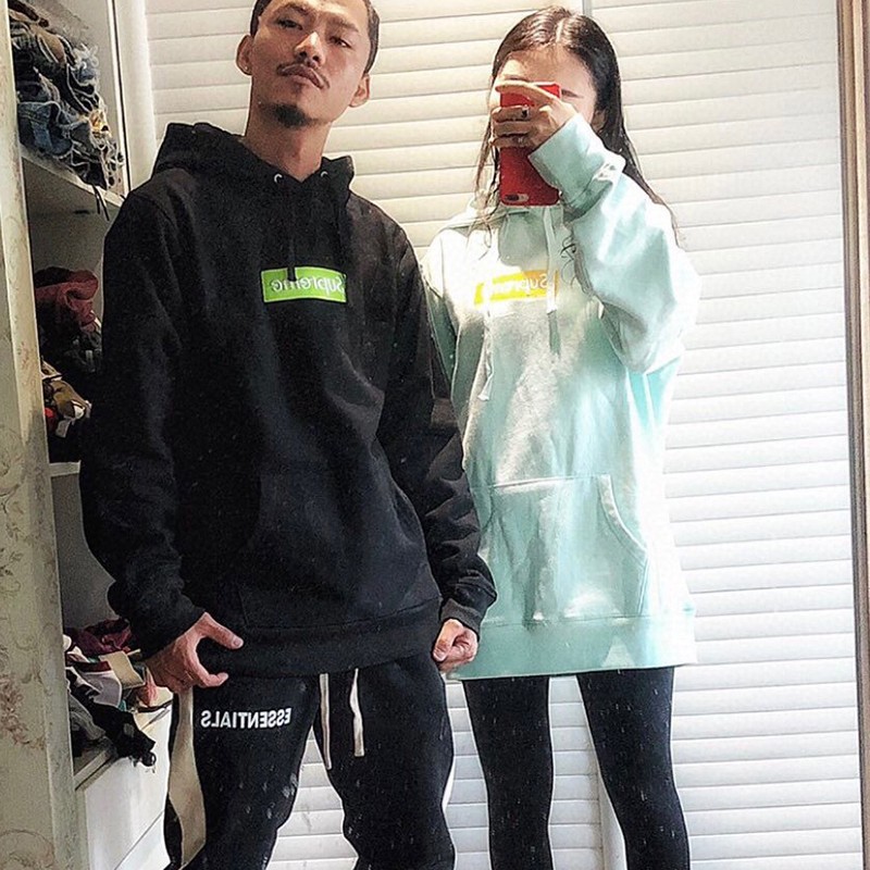 The hot topic! Fake Supreme hoodie long sleeve sweatshirt Shy99115