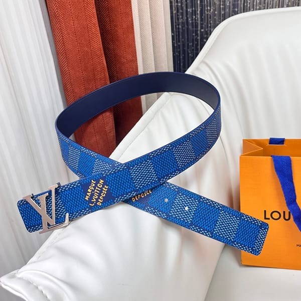 Free shipping Louis Vuitton fake reversible pastel damier 40mm leather belt M8645T