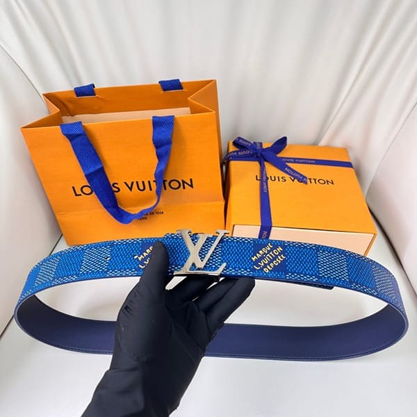 Free shipping Louis Vuitton fake reversible pastel damier 40mm leather belt M8645T