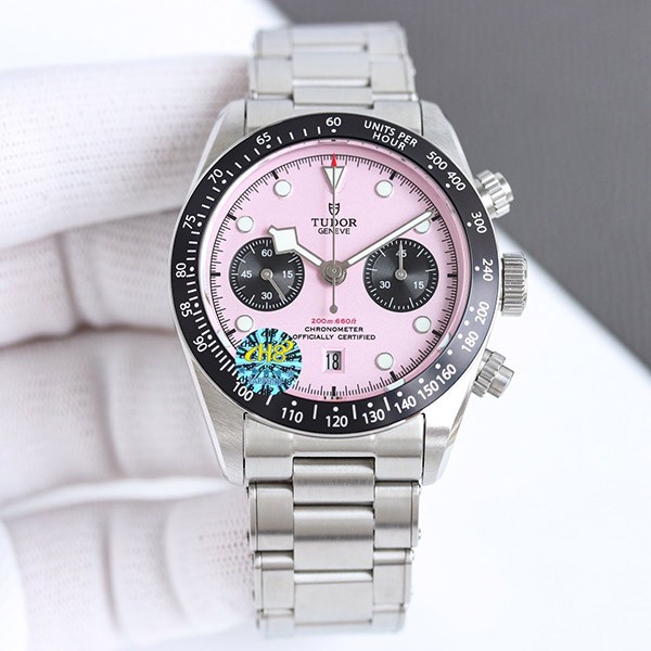 24 New Tudor (Tudor) Replica Black Bay Chrono Pink 79360N