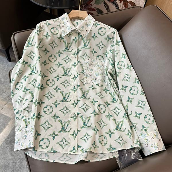 Louis Vuitton Monogram Long Sleeve Cotton Shirt Replica with Tracking vuz21921 Louis Vuitton Monogram Long Sleeve Cotton Shirt Replica with Tracking vuz21921