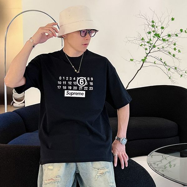 An eye-catching item! Maison Margiela Supreme copy collaboration short-sleeved t-shirt Mas48094 An eye-catching item! Maison Margiela Supreme copy collaboration short-sleeved t-shirt Mas48094