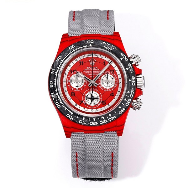DiW Rolex Daytona Replica All Carbon AVIA Red rod07418