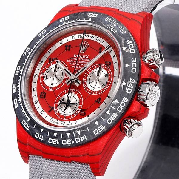 DiW Rolex Daytona Replica All Carbon AVIA Red rod07418