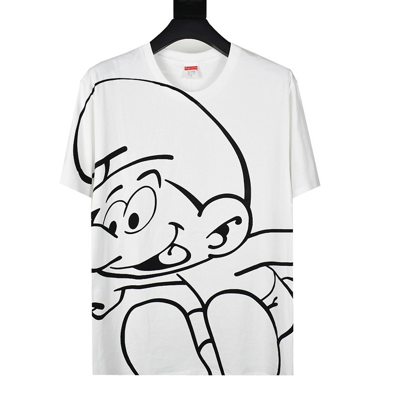 New Spring Collection Supreme T-shirt Replica ★ Cute large Smurf pattern Shj58371