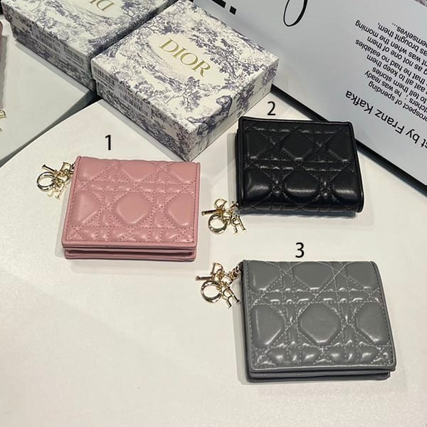 Very popular! Dior Cannage lambskin mini wallet replica 3 colors dew14422 Very popular! Dior Cannage lambskin mini wallet replica 3 colors dew14422