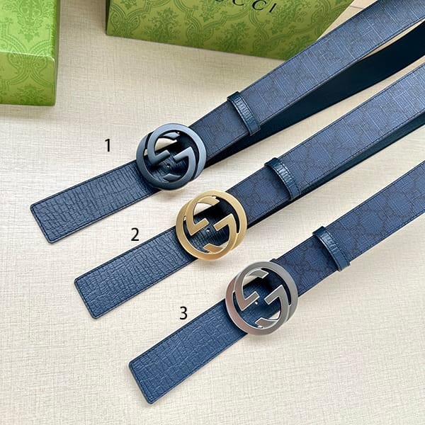 [Great Deal] Gucci Grade N Double GG Reversible Belt 3 Colors guk18387