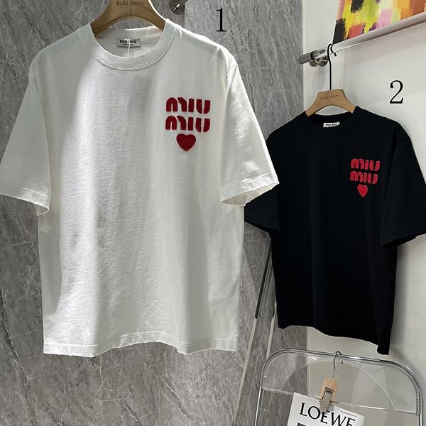 Miu Miu Cotton Jersey T-Shirt Replica myw06303