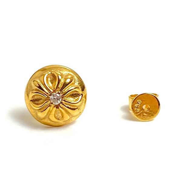 Quick delivery! +Chrome Hearts+ K22★Single ear cross ball earrings replica Kud10799