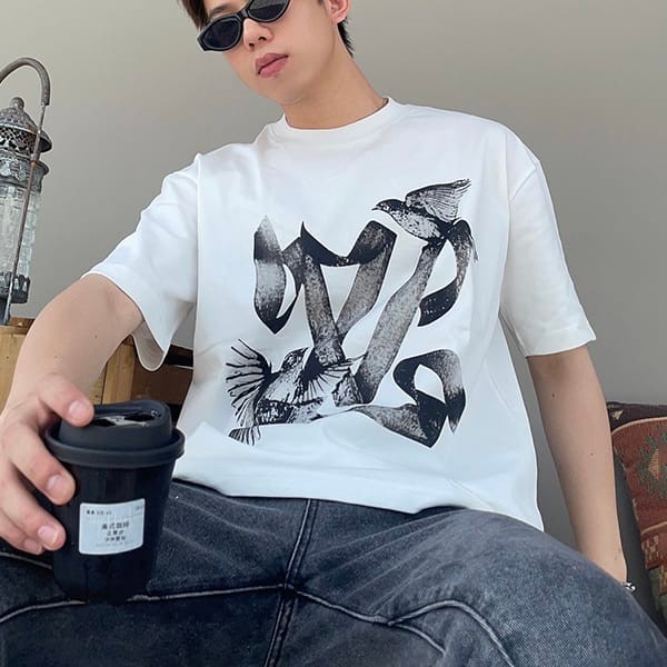 Stylish Louis Vuitton logo T-shirt replica short sleeve vul06283 Stylish Louis Vuitton logo T-shirt replica short sleeve vul06283