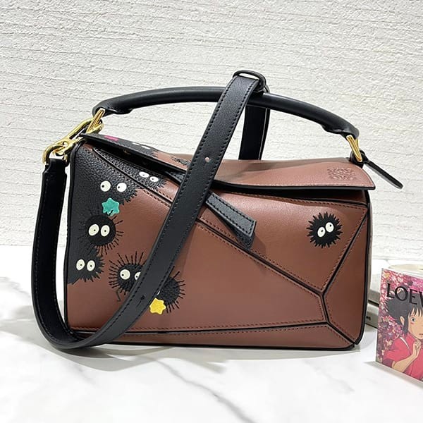 Must-have! Loewe Satin Calf Copy Puzzle Edge Shoulder Bag Small loz01779