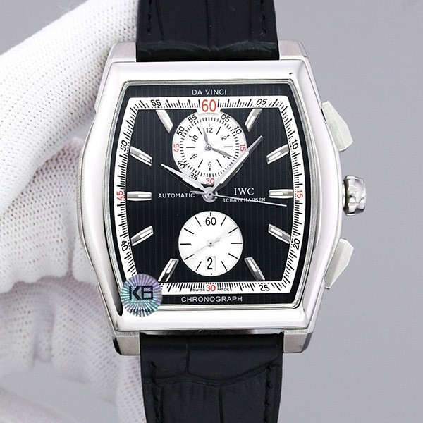 Very popular IWC Da Vinci Chronograph replica with black dial IW37642
