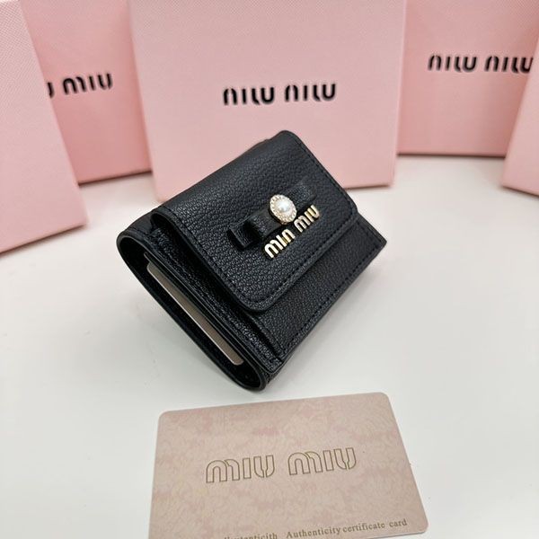 Miu Miu Ribbon Crystal Mini Wallet myo09685
