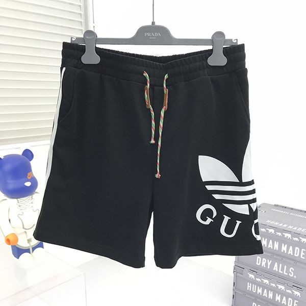 ★Popular in Japan! Gucci Adidas Trefoil Gucci Embroidered Shorts Fake gum20114