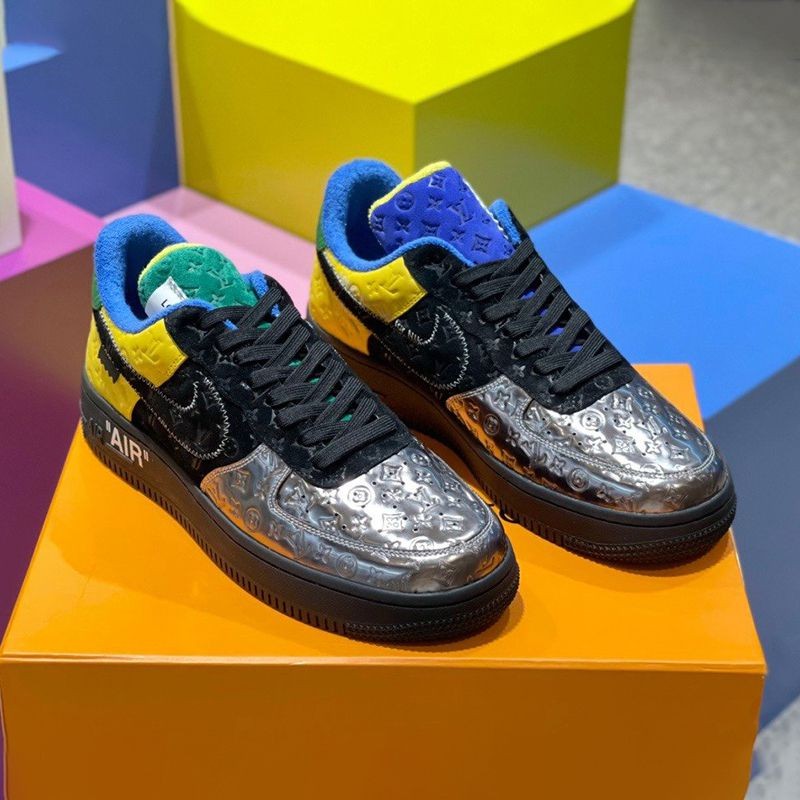 ★Japan!! Popular! Louis Vuitton x Nike Air Force 1 fake collaboration sneakers. Sold out. naj50985