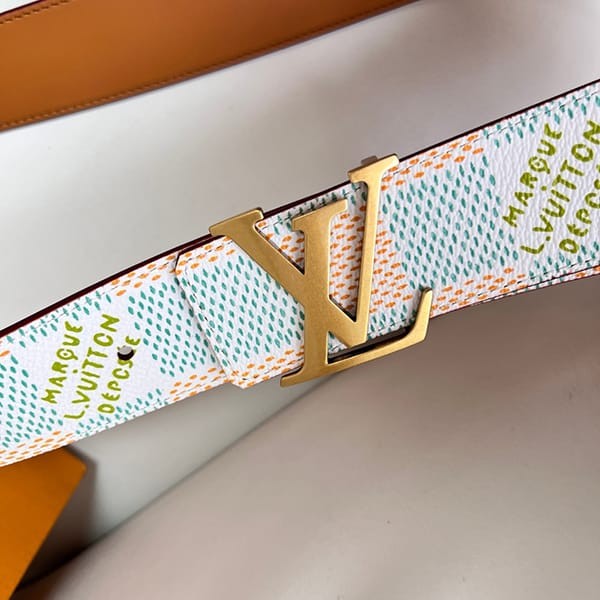 Convenient Louis Vuitton Replica Reversible Pastel Damier 40mm Leather Belt M8648T