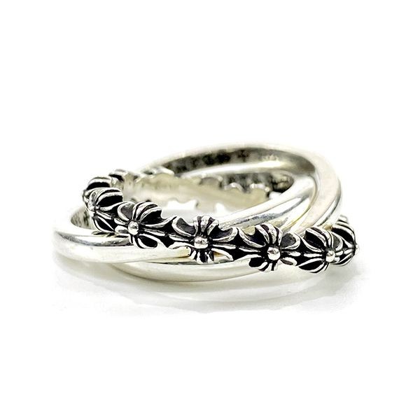 n-grade recommended chrome hearts TINY E triple ring silver Kuv63867 n-grade recommended chrome hearts TINY E triple ring silver Kuv63867