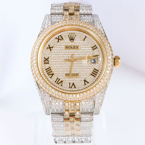 [Not available in Japan] Rolex Watch Replica Datejust 41MM Enamel Diamond Bezel 18K rof46622
