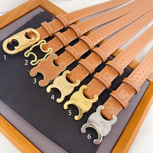 No. 1 in total sales! Celine Grade N TRIOMPHE Belt Elegant Embossed Cem91009