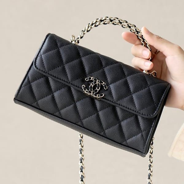 Rare Chanel knockoff chain clutch with pearl handle shi70462 Rare Chanel knockoff chain clutch with pearl handle shi70462